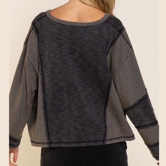 New! Black “Take The Day Off” Mismatch Top - Picture 7 of 14